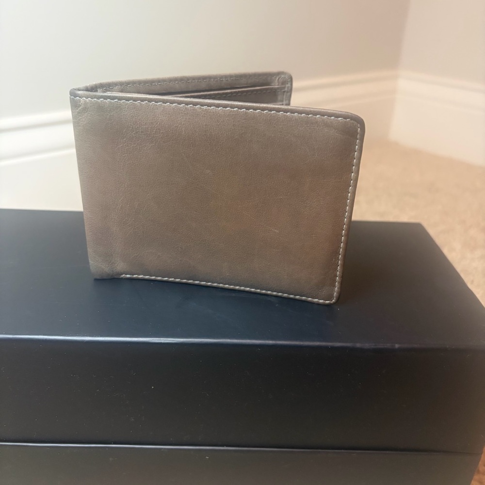 Himi Mens Bifold Leather Wallet Tan